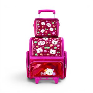 GRAFFI Cherry and Bear 16 Inch Trolley w/ Lunch Kit