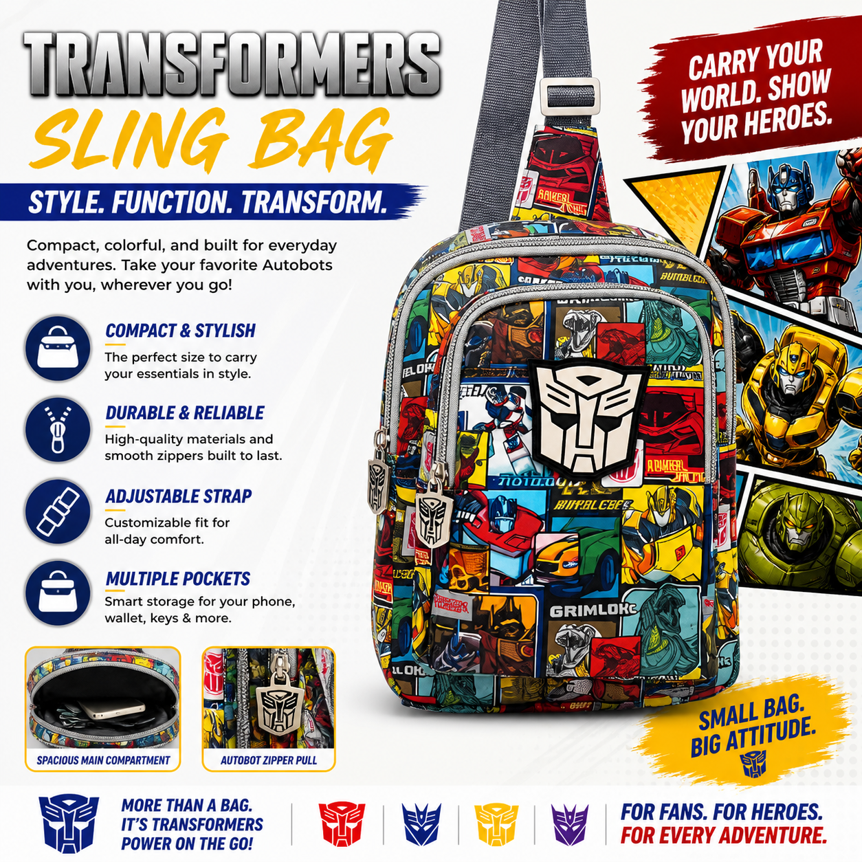 TRANSFORMERS Autobots Chest Bag