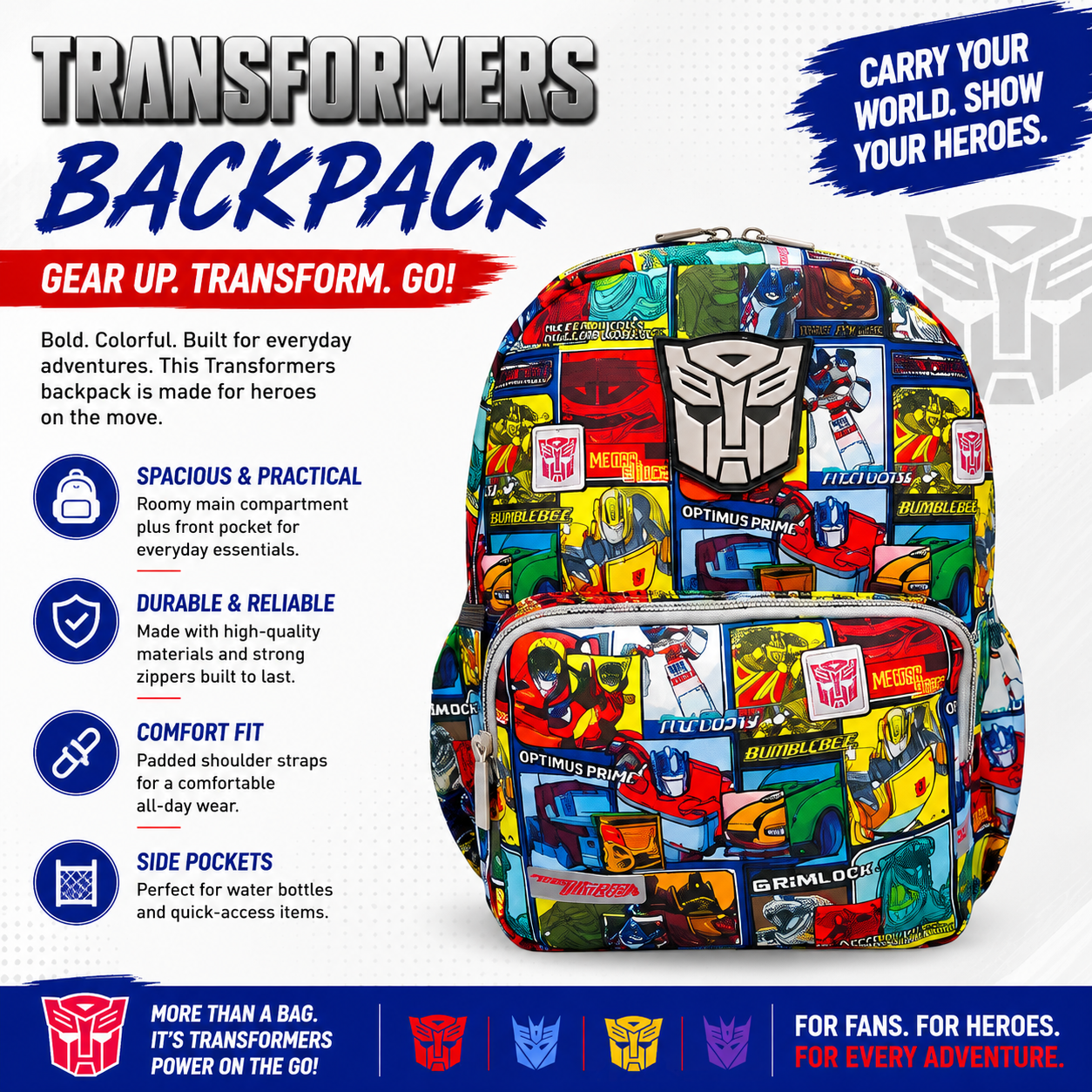 TRANSFORMERS 12 Inch Backpack