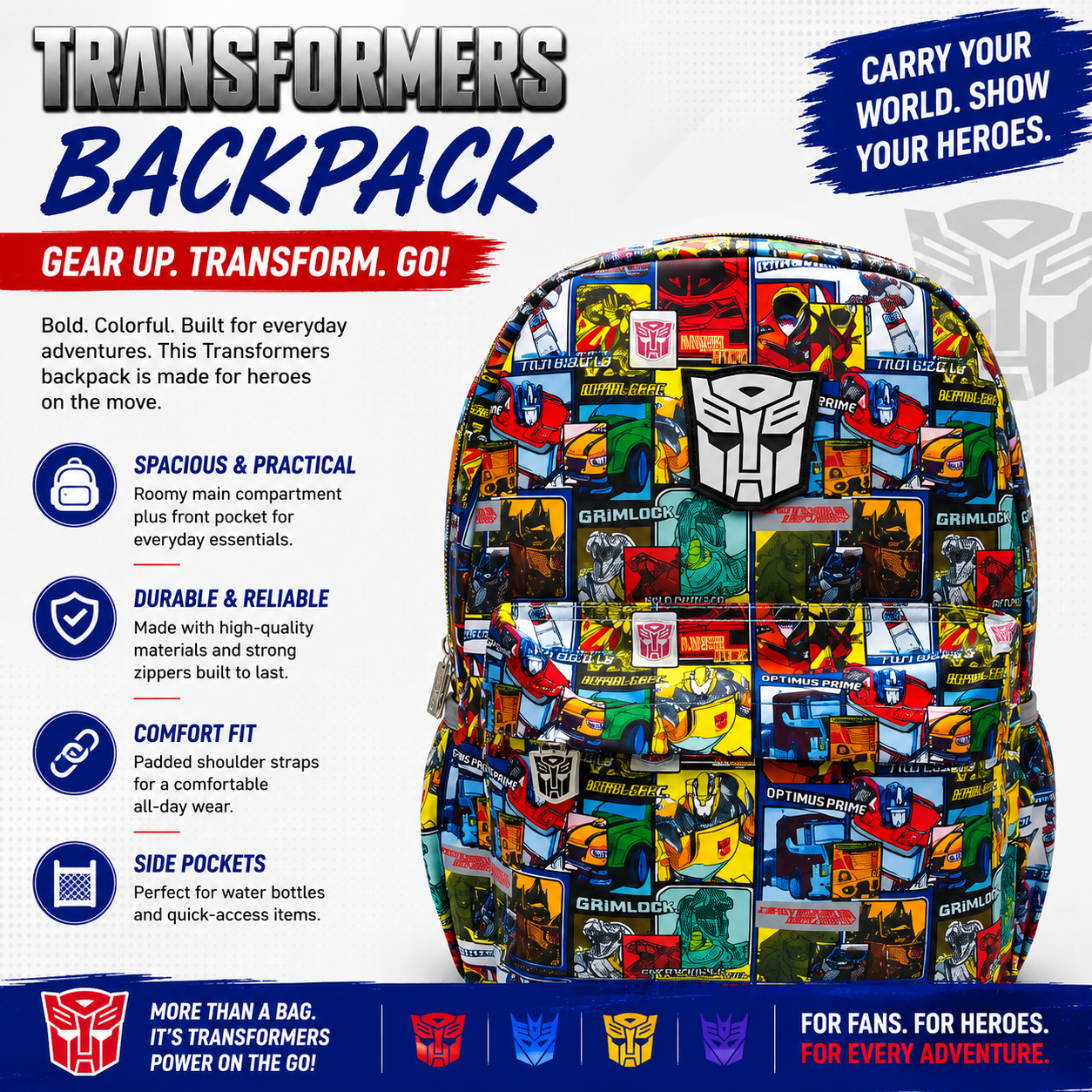 TRANSFORMERS 16 Inch Backpack